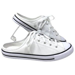 Converse CT All Star DAINTY Mule Slip White Canvas Sandals Women's Size 567946F